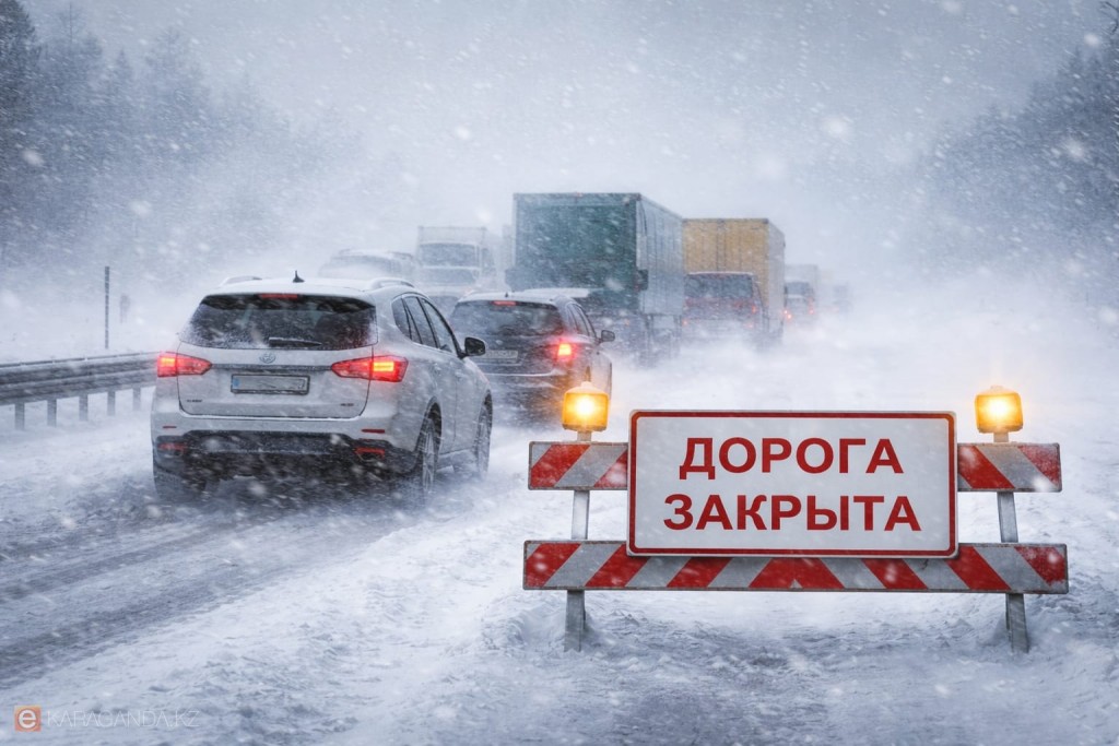 В Карагандинской области из-за непогоды закрыты несколько участков автодорог