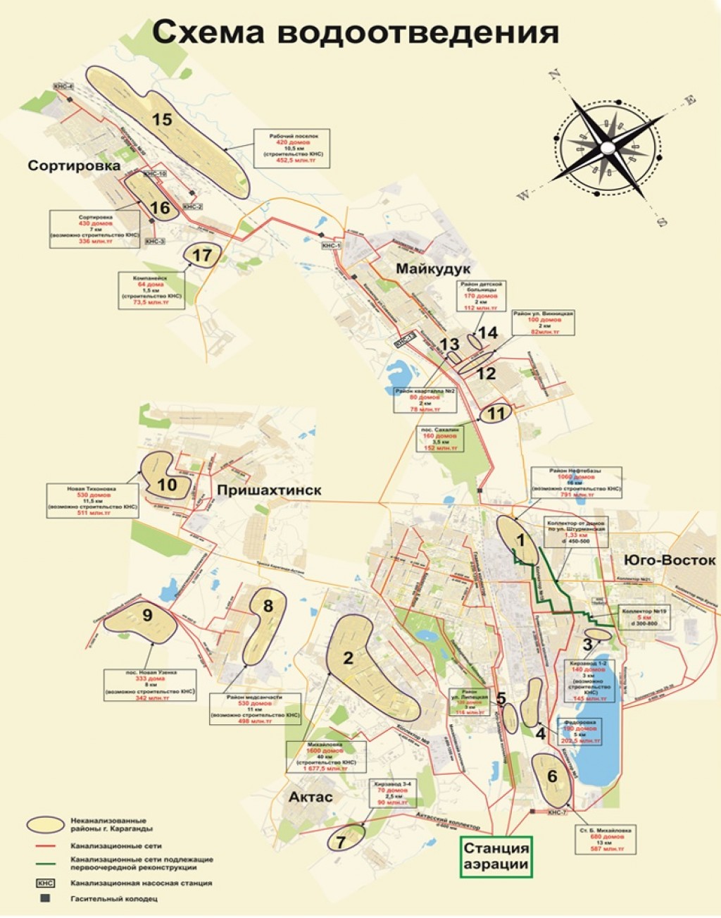 В Караганде жители более чем 7 тысяч домов пользуются выгребными ямами