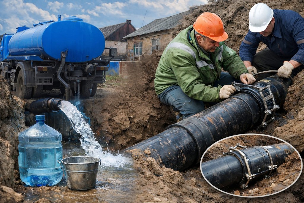 В посёлке Актас решили проблему с водоснабжением дома на окраине