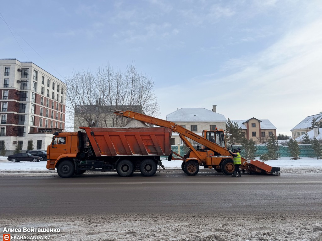 Қарағандыда қыс. Фоторепортаж