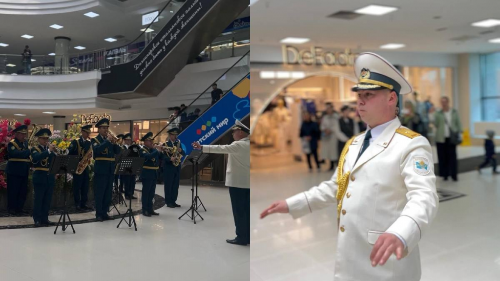 Военный оркестр Нацгвардии организовал концерт в Караганде