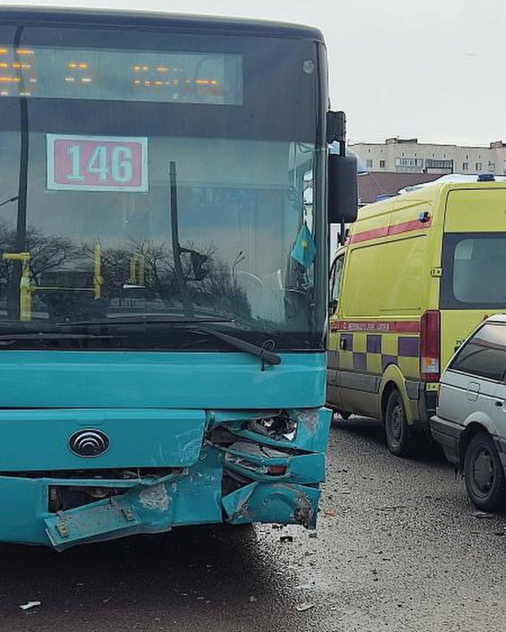 ДТП с участием автобуса произошло в Караганде