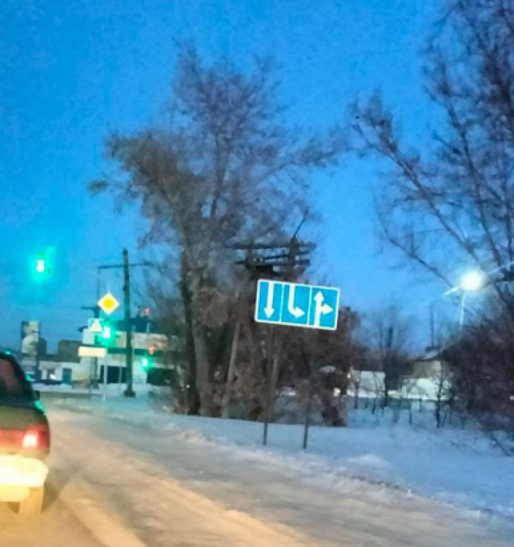 Карагандинец запутался в простом дорожном знаке