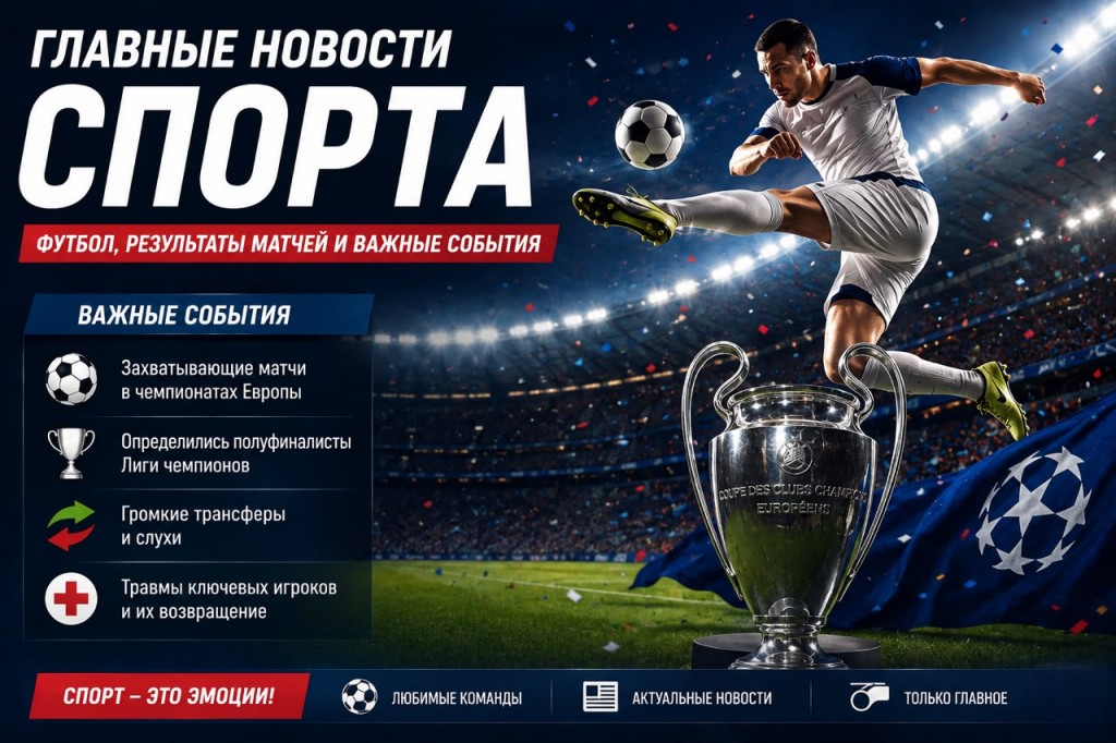 Главные новости спорта: футбол, результаты матчей и важные события