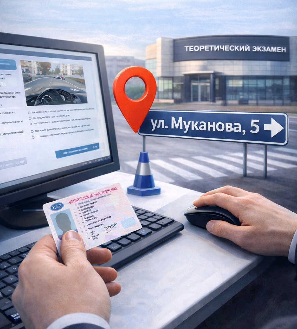 Теоретический экзамен для водителей в Караганде принимают по новому адресу