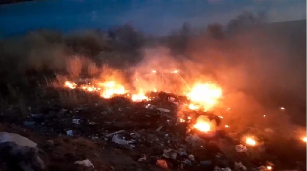 В Караганде горели камыши на Федоровском водохранилище