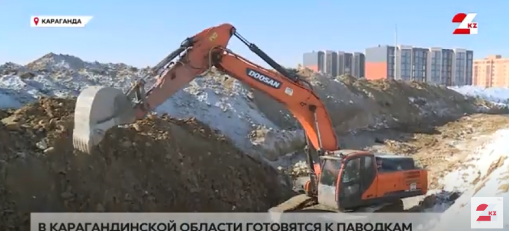 Водоотводной канал строят в Карагандинской области