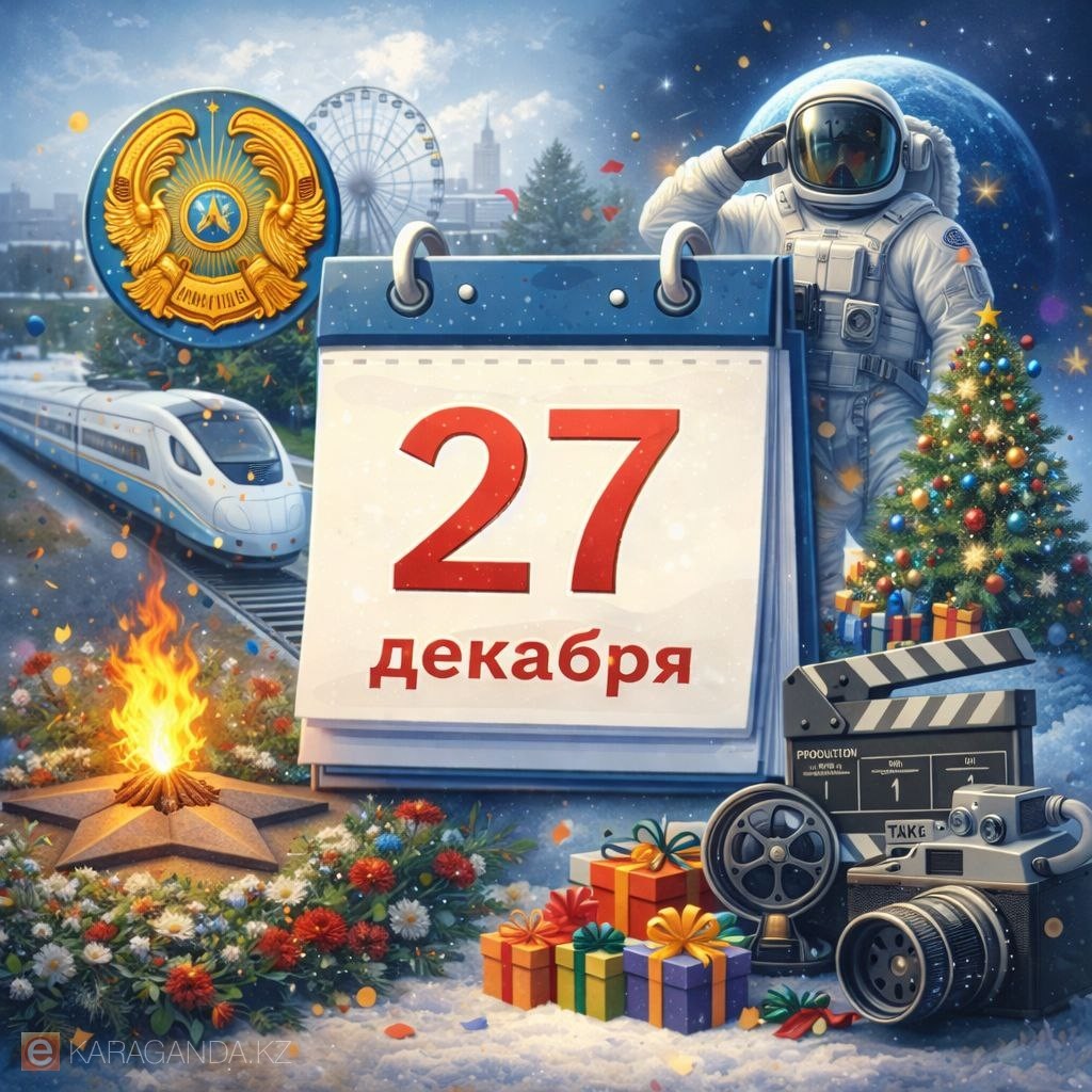 27 декабря: какие памятные даты и события отмечают в Казахстане и мире