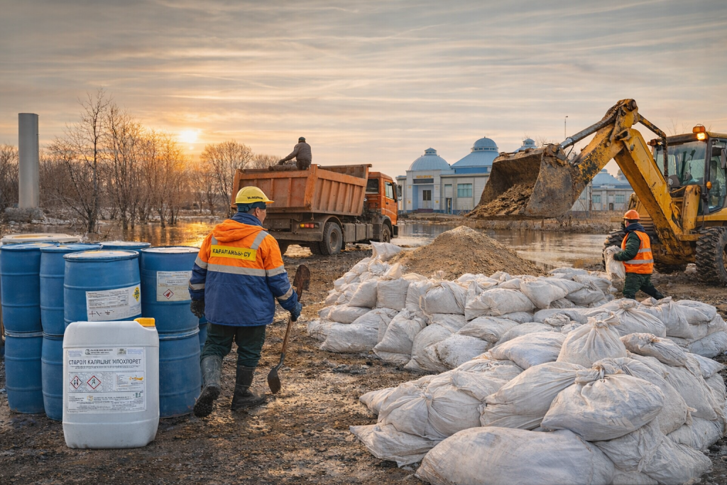 В Караганде усилят контроль за водоснабжением в период паводка