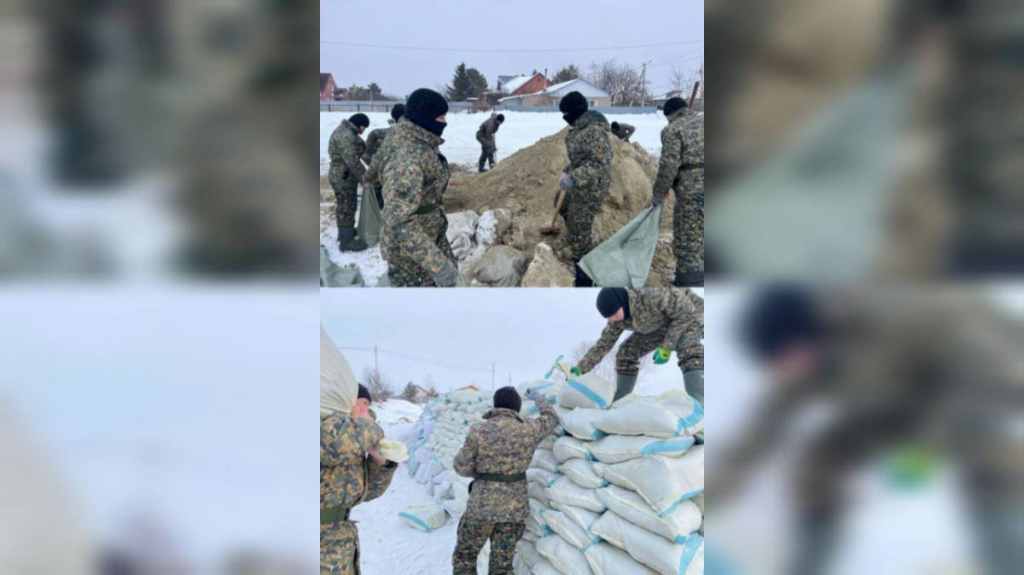 Нацгвардия МВД РК приступила к уборке снега в зонах повышенного риска