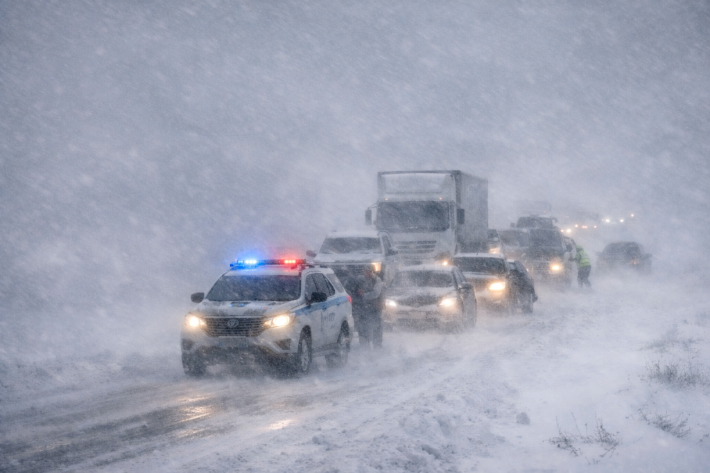 Боран басылмайды: құтқарушылар мен полиция тәулік бойы Қарағанды – Астана тас жолында кезекшілік етеді