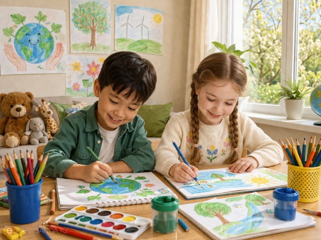 В Карагандинской области проводят онлайн-конкурс рисунков на тему «Сохраним планету вместе!»