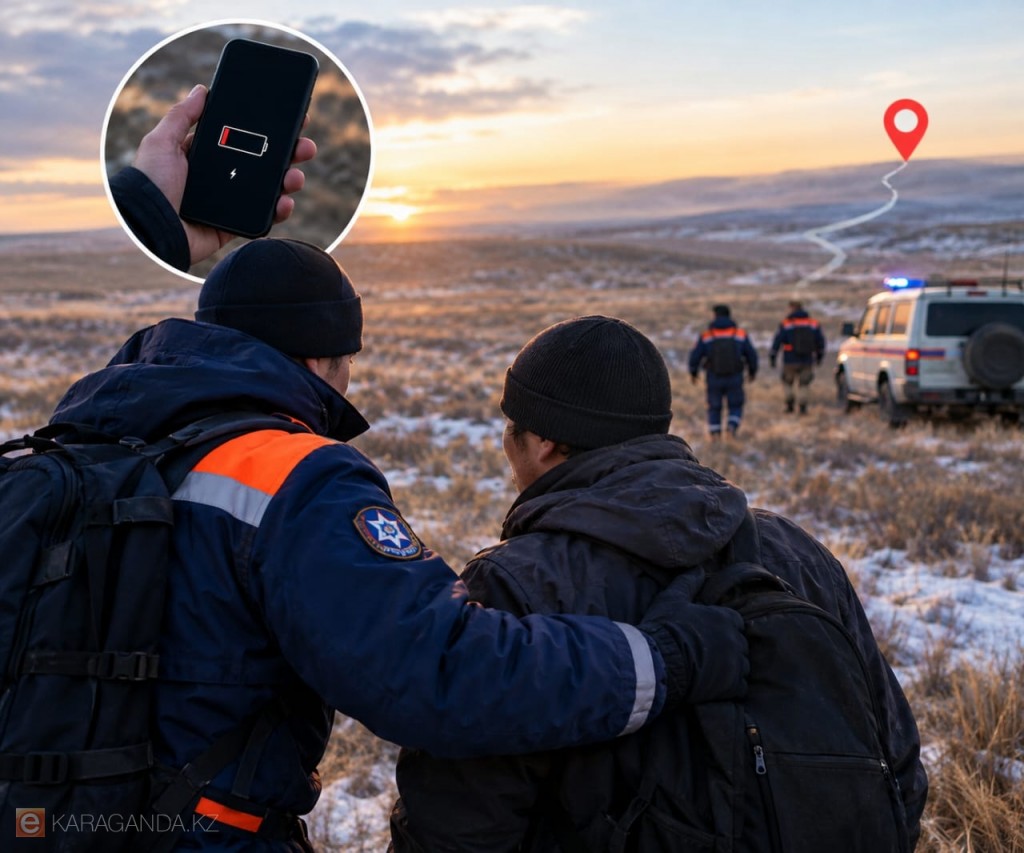 Заблудился в степи: спасатели нашли мужчину под Карагандой