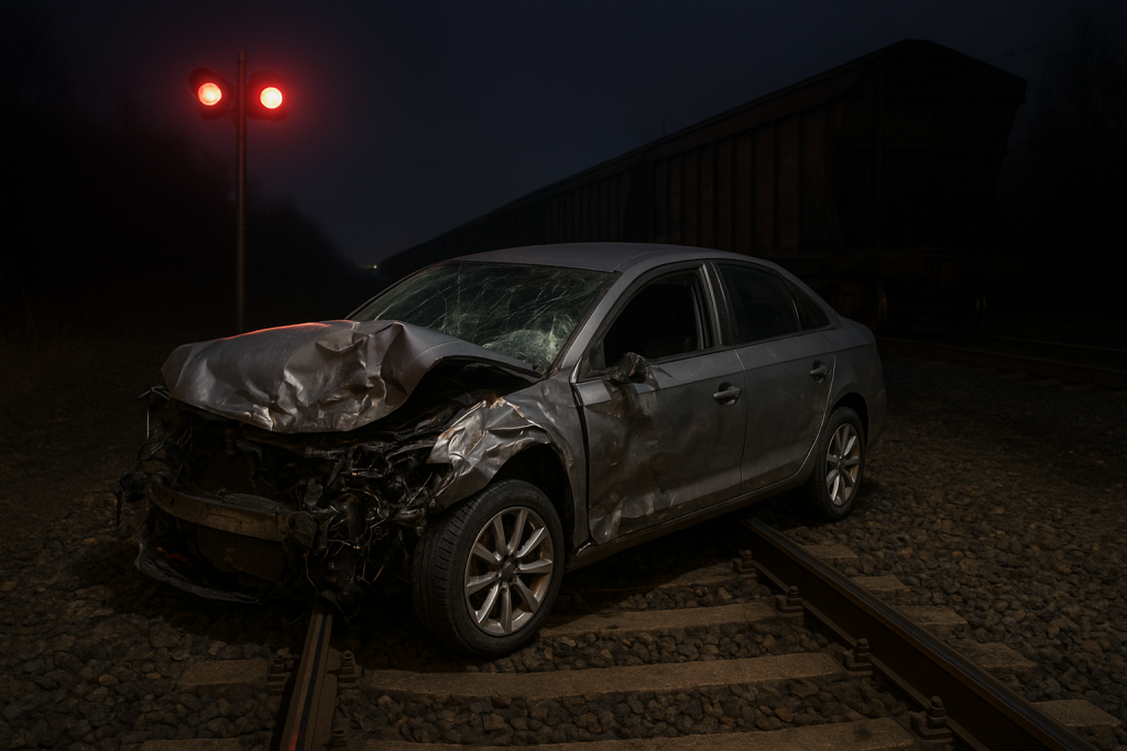 В Карагандинской области автомобиль столкнулся с грузовым поездом: пострадали пять человек