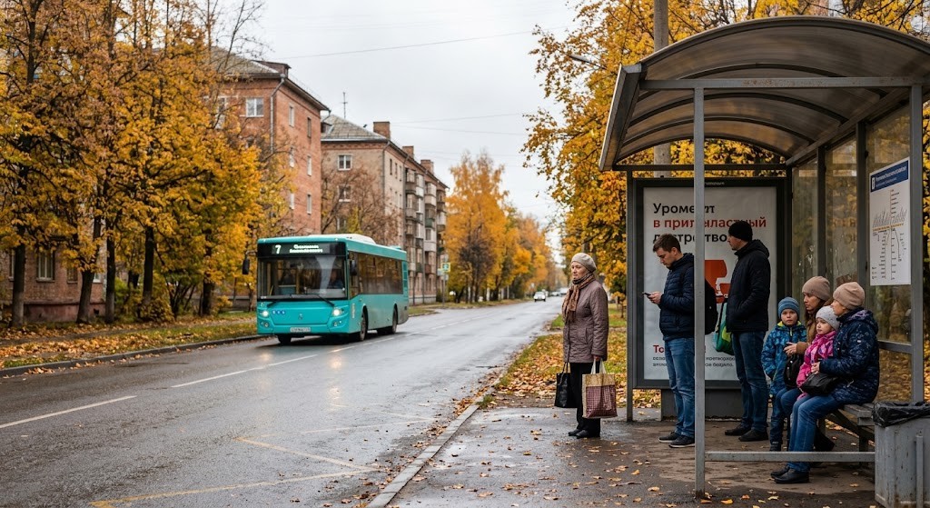 Жители улицы Бадина в Караганде ждут автобус № 7 по 20 минут