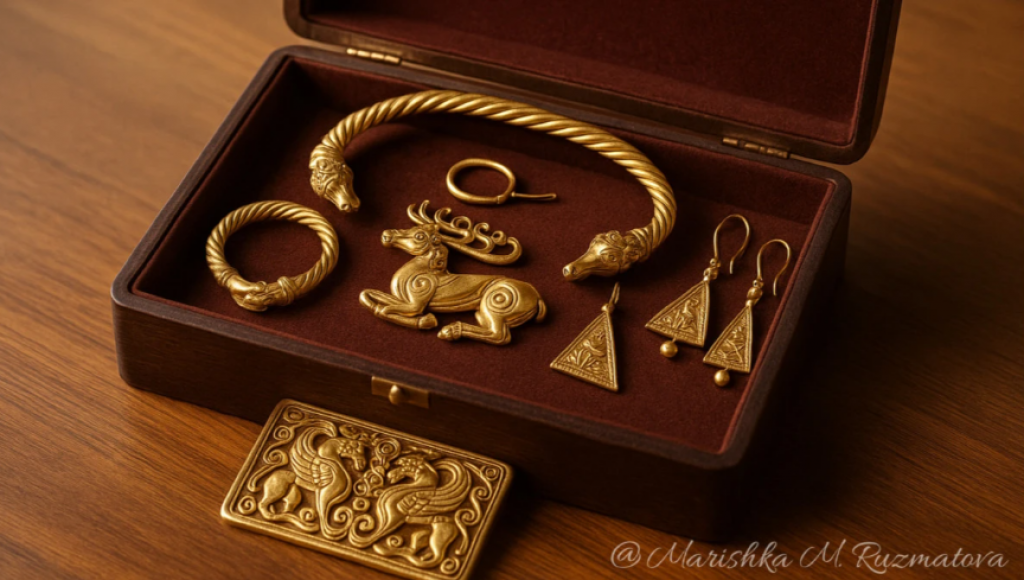 В Национальный музей Казахстана переданы уникальные ювелирные артефакты эпохи скифов