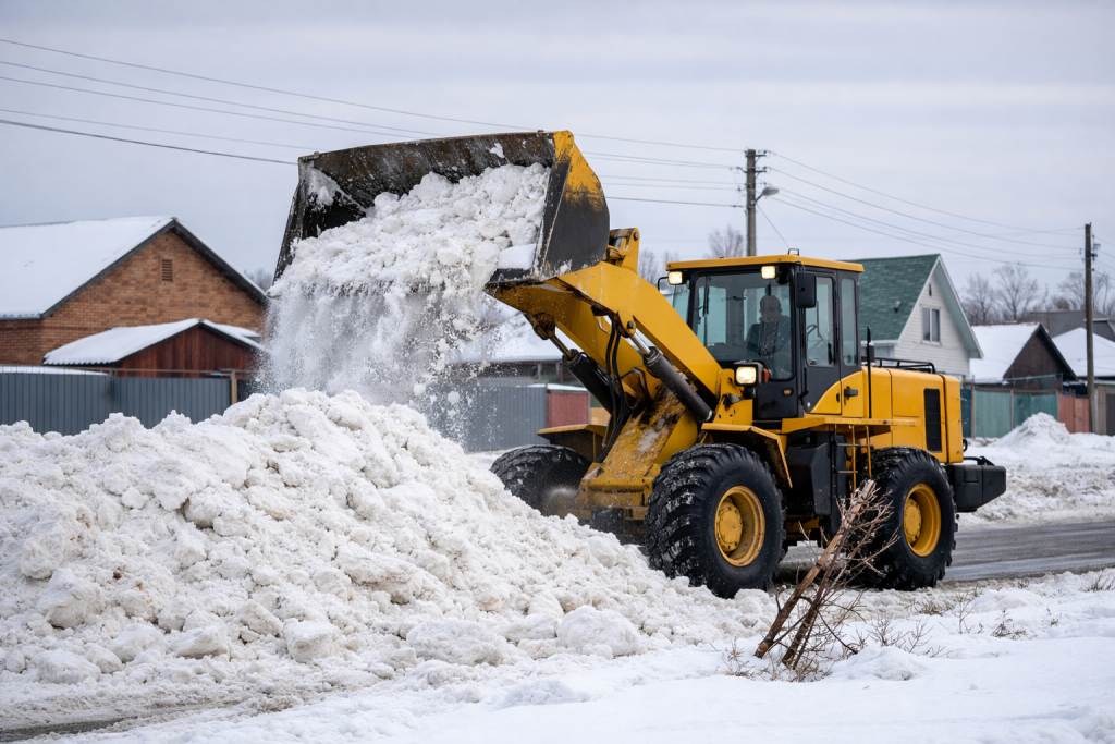 Коммунальщиков в Караганде уличили в сваливании снега за обочину и повреждении деревьев