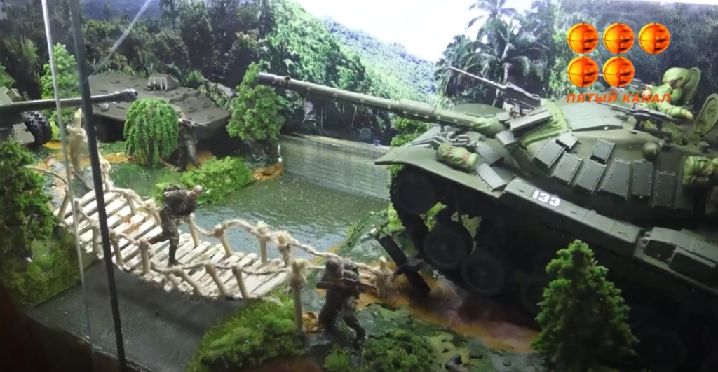 Военнослужащие Караганды изготовили художественную композицию