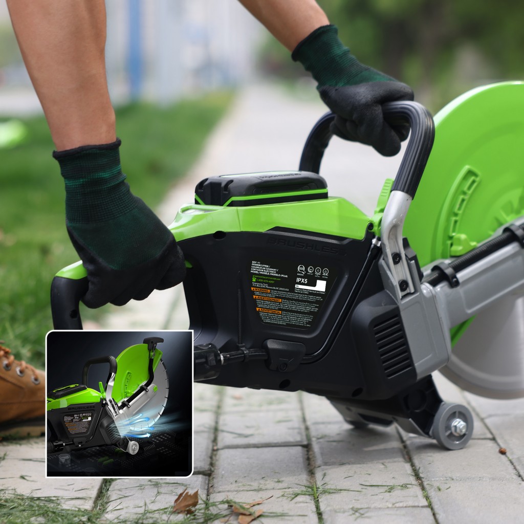 Мощный и эффективный в любой ситуации: Greenworks представляет аккумуляторный бетонорез 82PC14 для строителей и аварийно-спасательных служб