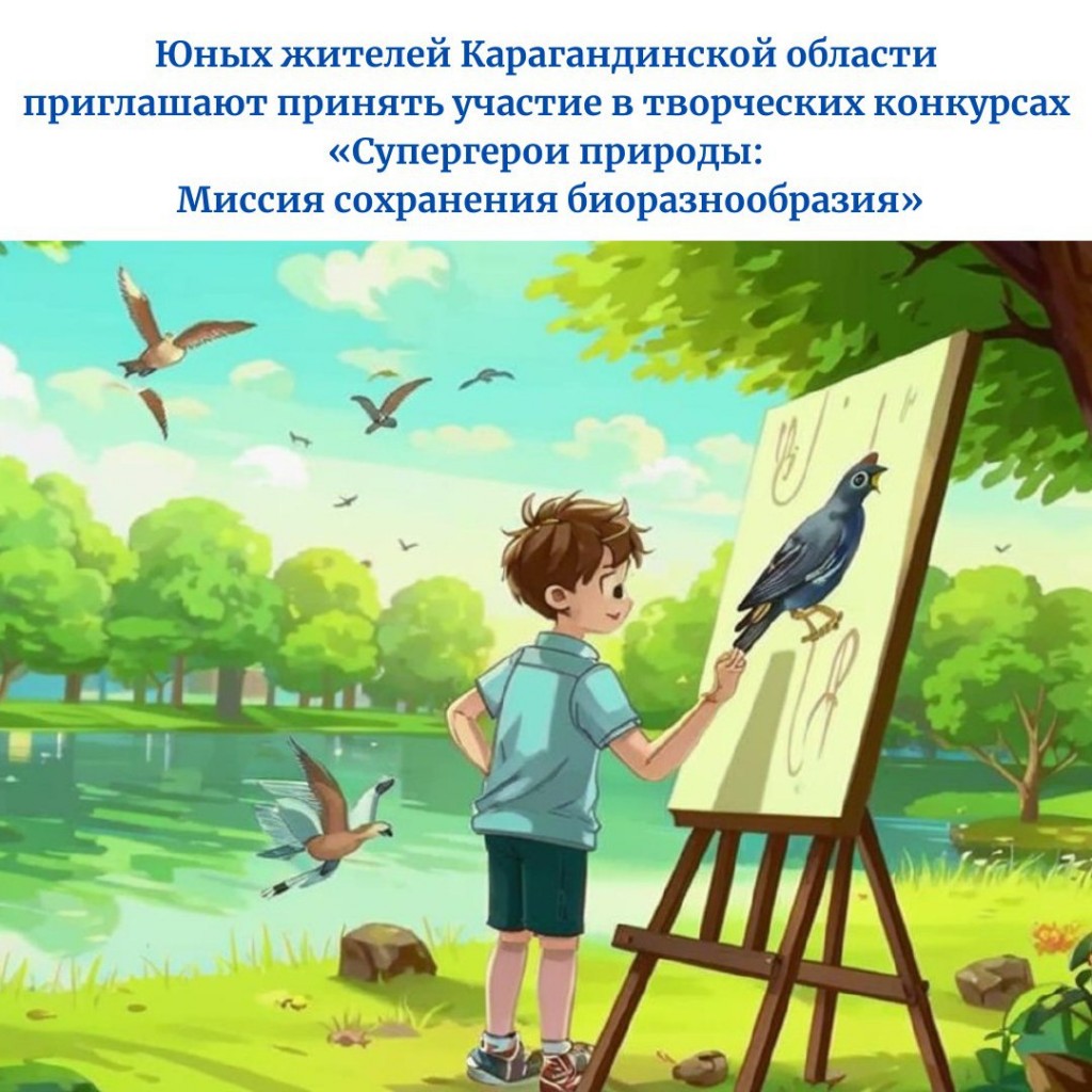 В Караганде стартуют конкурсы для детей — «Супергерои природы: Миссия сохранения биоразнообразия»