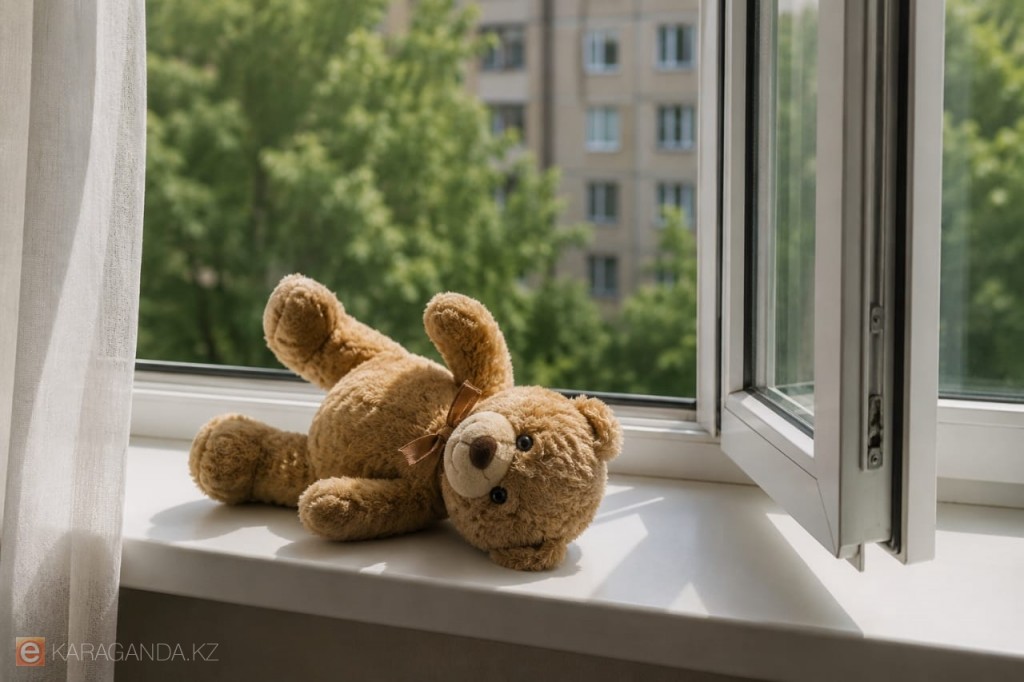 В Караганде из окна второго этажа выпал малыш