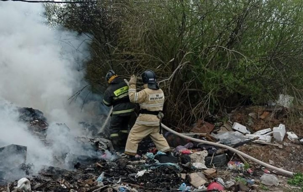 Два крупных пожара произошли сегодня в Темиртау