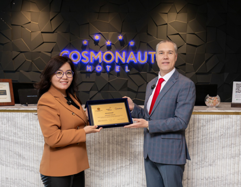 Карагандинский отель Cosmonaut получил национальную премию «Знак качества» от Kazakh Tourism