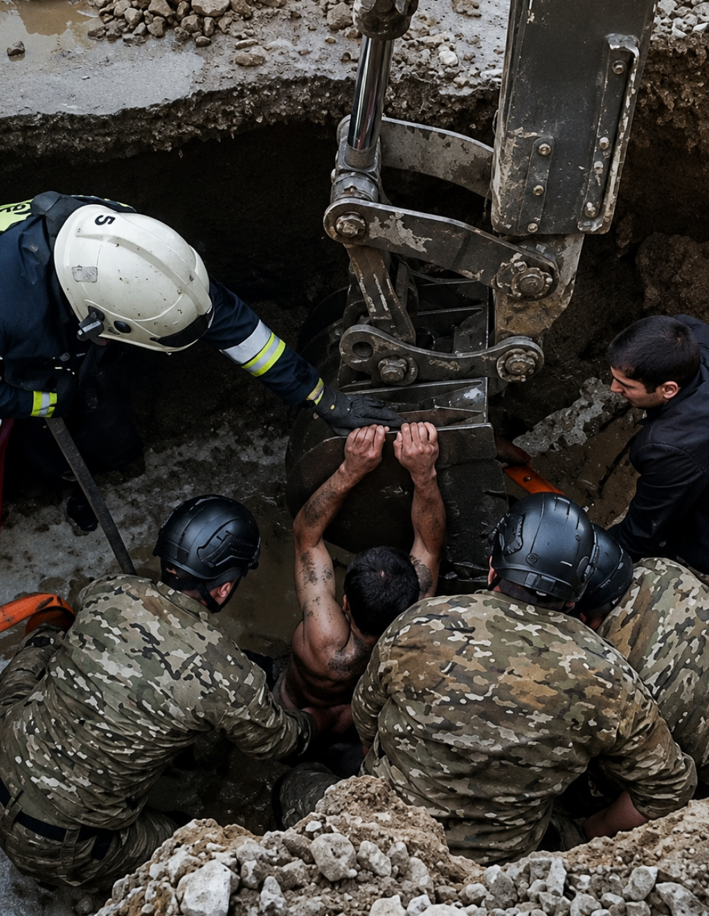 Рабочий оказался под грунтом во время земляных работ в Караганде