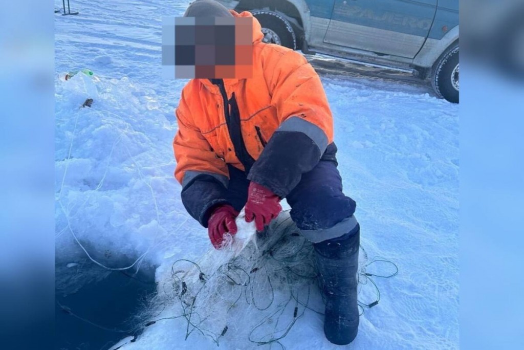 Браконьера с рыбой и сетью задержали в Карагандинской области