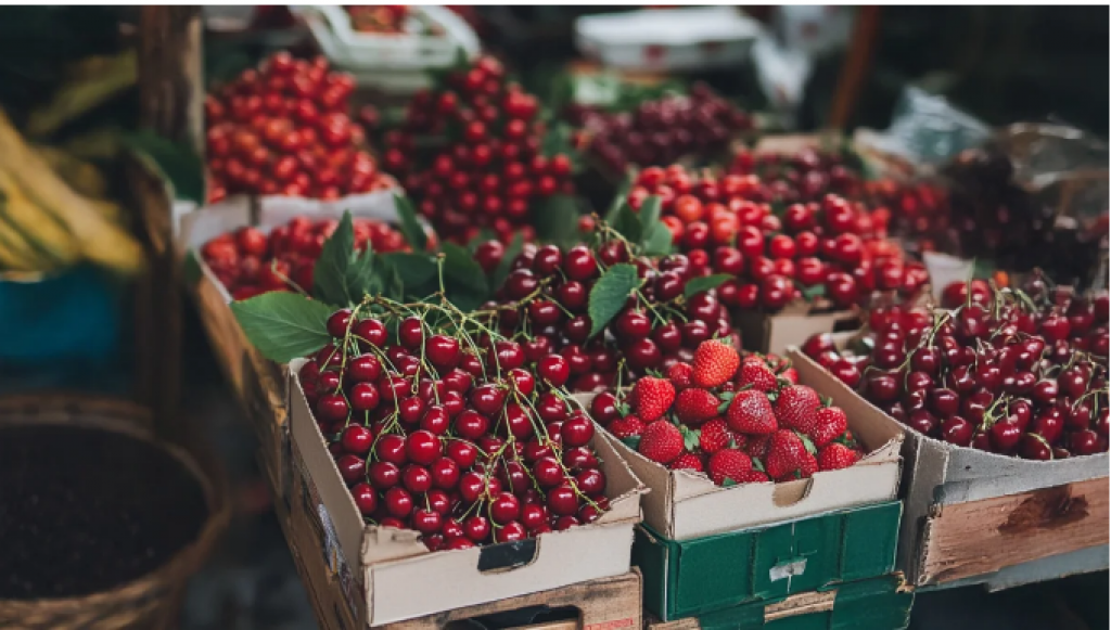 Сколько стоят клубника и черешня в разных городах Казахстана