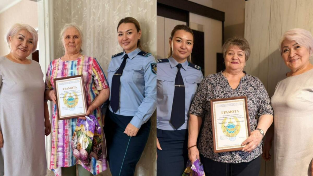 Сотрудники УИС Карагандинской области и области Улытау посетили пенсионеров
