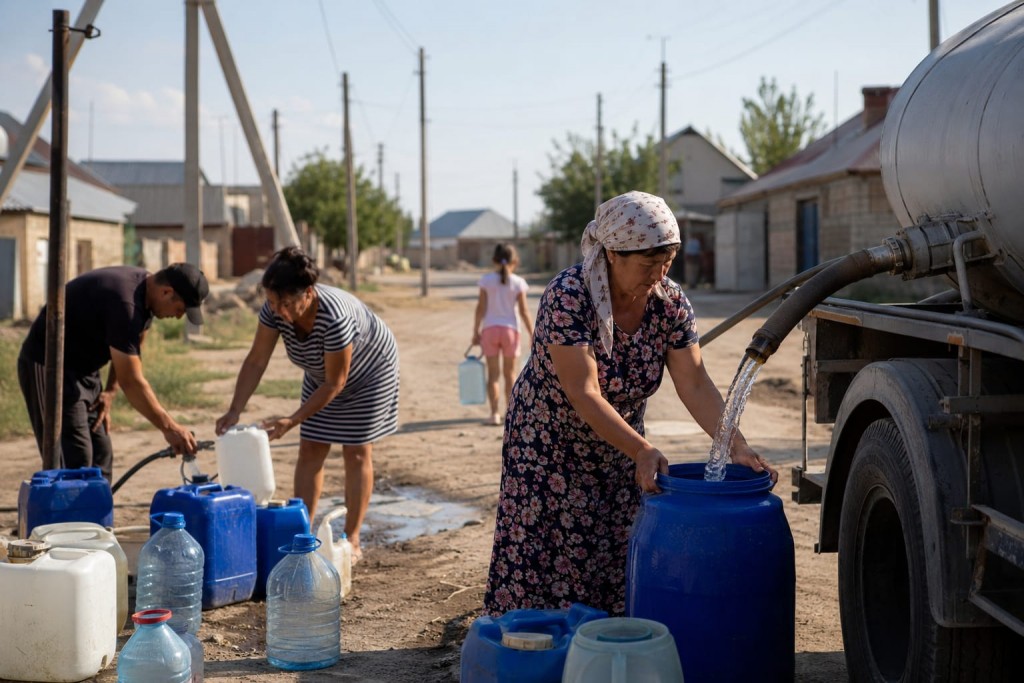 Жители посёлка в Карагандинской области пожаловались на проблемы после запуска нового водопровода