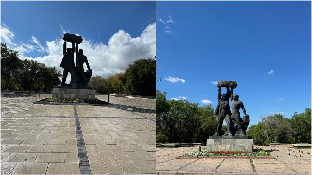 Как после реконструкции выглядит площадь перед монументом «Шахтерская слава»