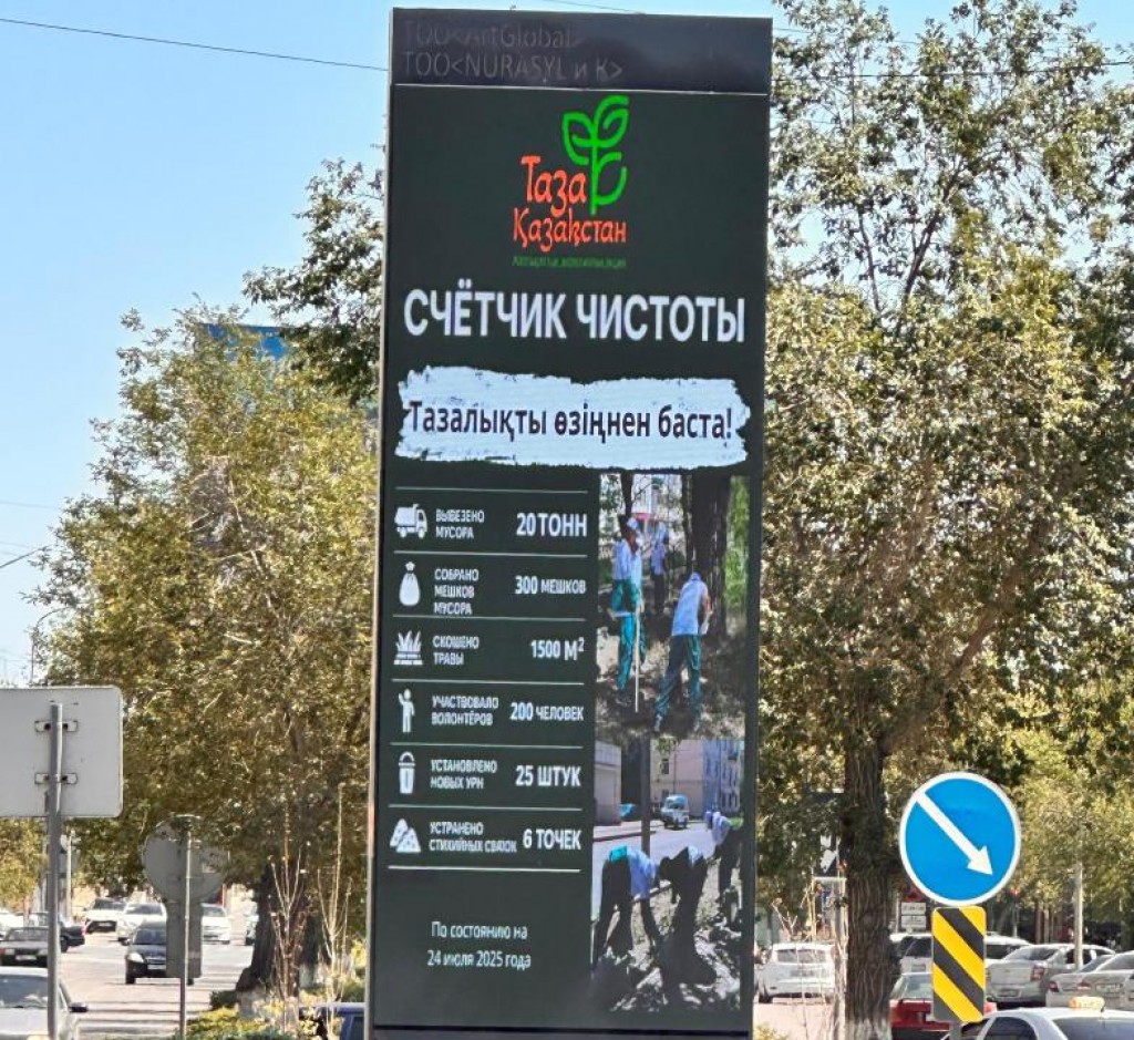 Балхаш стал первым городом в Карагандинской области, где чистоту можно посчитать