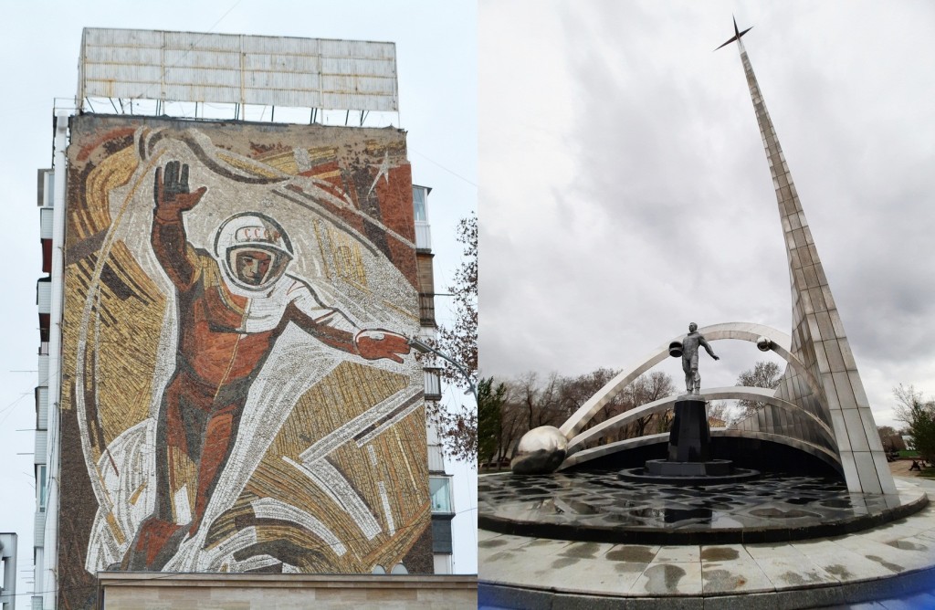 Космический город: история карагандинских мозаики «Космонавт» и памятника на площади Гагарина