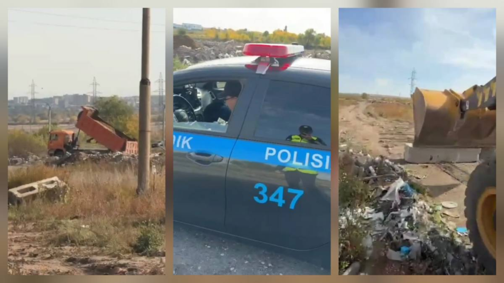 Чистая Караганда: полицейские перекрыли путь мусоровозам