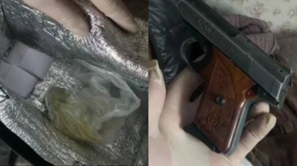 Полицейские изъяли наркотики и оружие у жителя Караганды