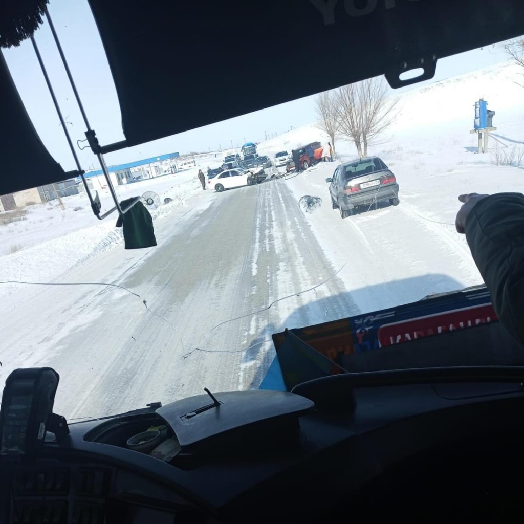 Несколько дорожно-транспортных происшествий случились на трассе Караганда – Топар