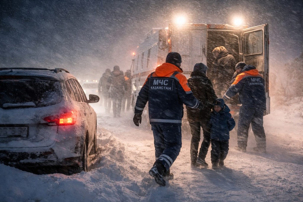Из снежных заносов на трассах Карагандинской области спасли 46 человек