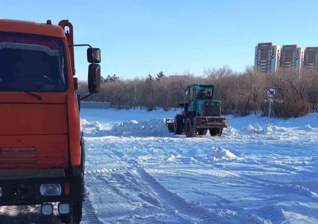 Второе озеро в Центральном парке Караганды начнут заполнять снегом