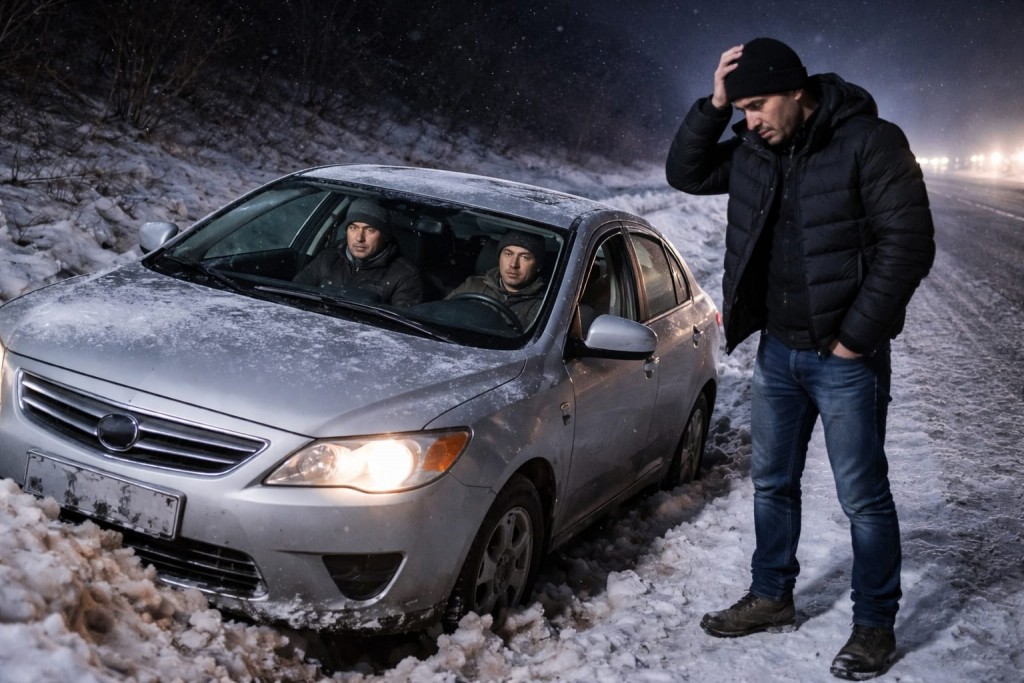 На трассе в Карагандинской области ночью спасли троих иностранцев