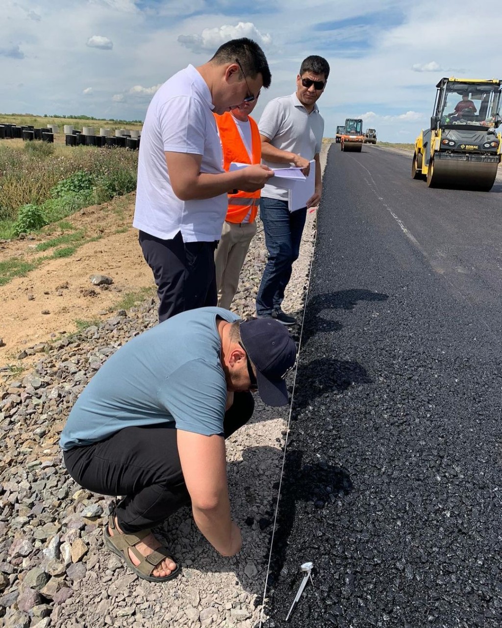 В Карагандинской области продолжается реконструкция дороги Караганда — Уштобе — Курылыс