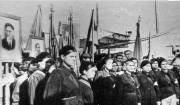 Митинг в Караганде мобилизация на фронт 1941 год