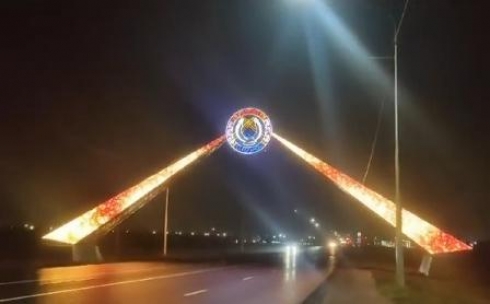 Ещё на одном въезде в Караганду появится арка со светодиодной подсветкой