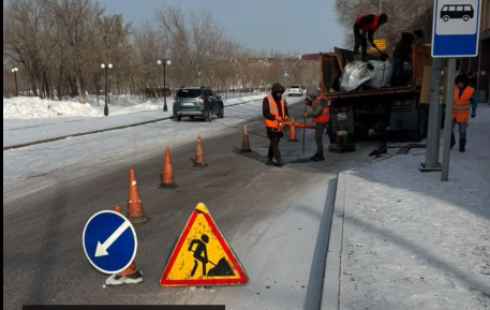 Экспериментальный «холодный» асфальт будут и дальше использовать при ремонте дорог в Караганде