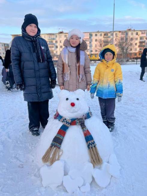 Лучшие детские снежные фигуры выбрали в Балхаше