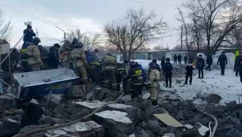 Взрыв газа полностью уничтожил магазин в Темиртау