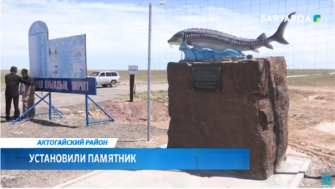 Каменная рыбка: в Карагандинской области выпускники сделали подарок родному селу