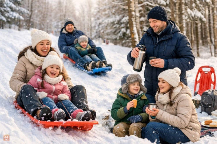Как провести зимние выходные с семьёй без больших затрат